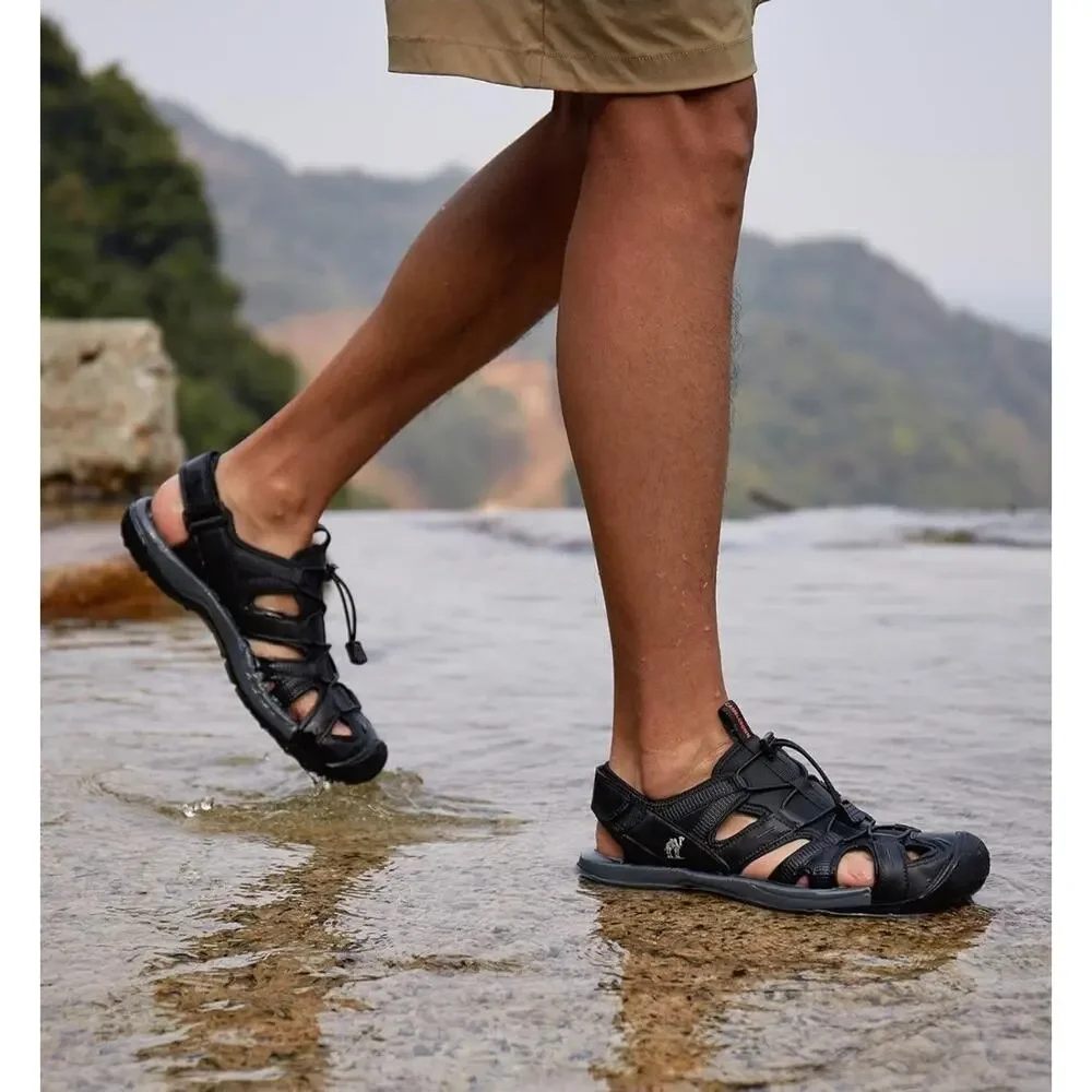 CAMEL CROWN Hiking Sandals, Men Waterproof Closed Toe Water Athletic, Black 8.5 - Picture 2 of 6